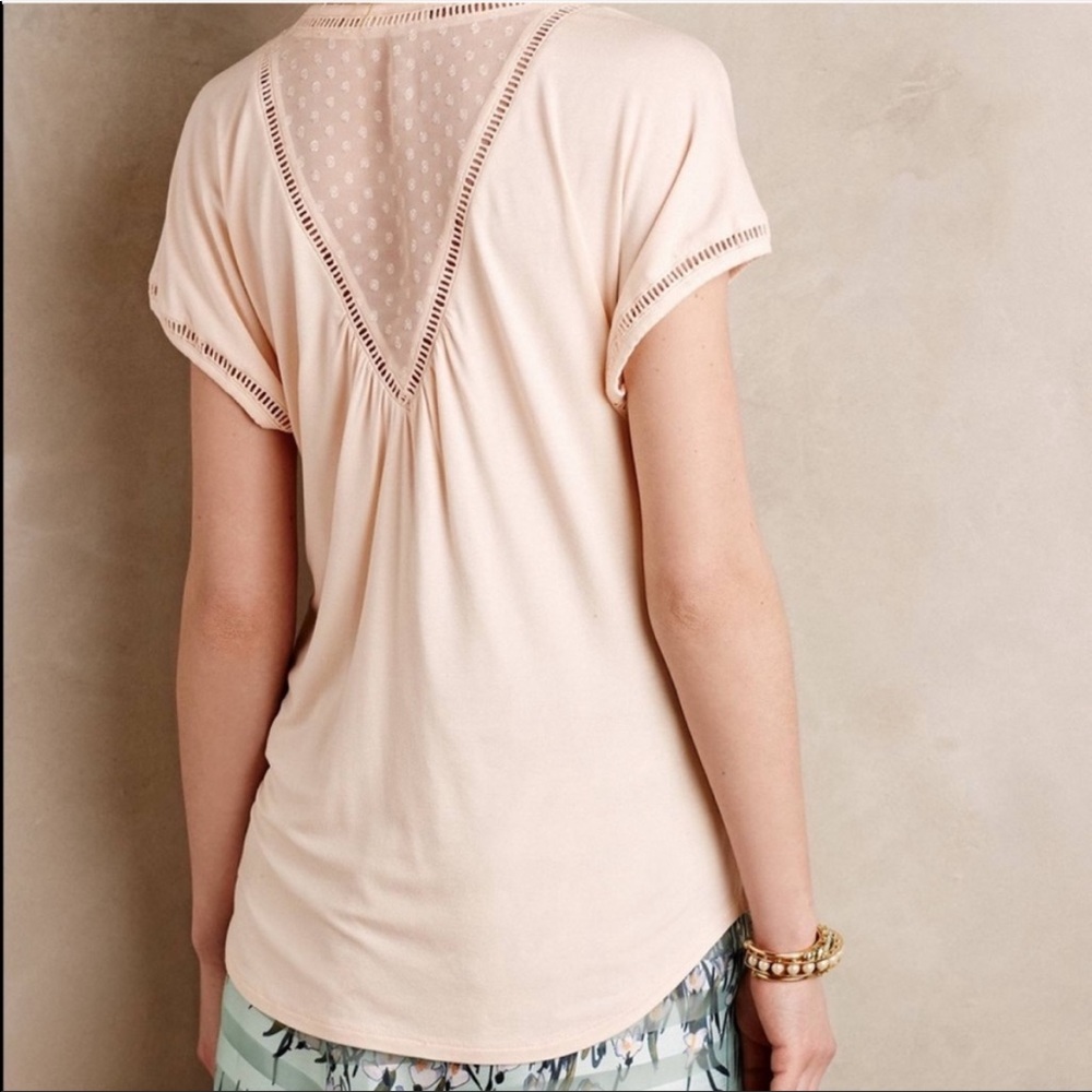 Anthropologie Meadow Rue ivory top - Picture 2 of 10